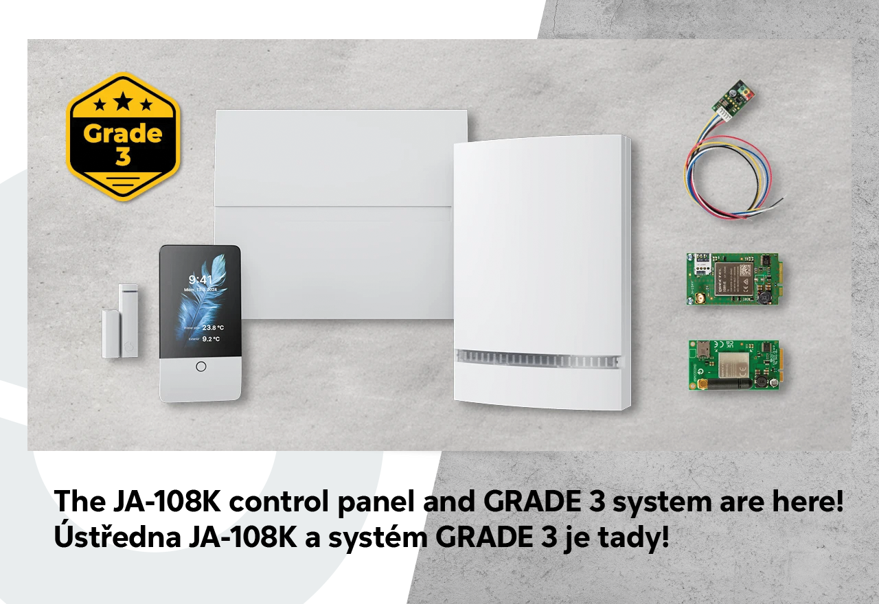 The JA-108K control panel and GRADE 3 system are here!