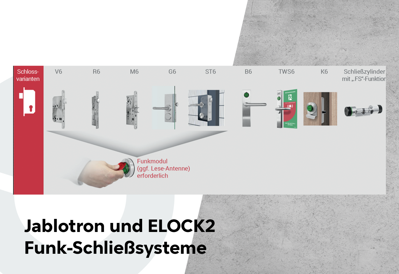 Jablotron und ELOCK2 Funk-Schließsysteme