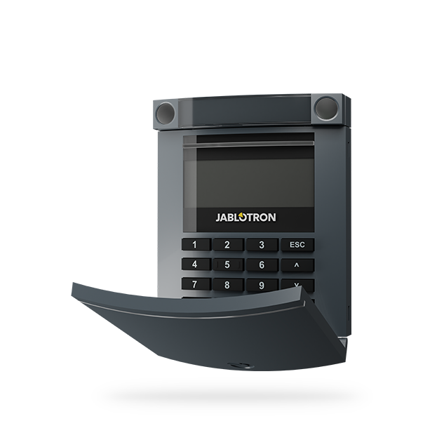 Bus Access Module with display, keypad and RFID - anthracite | Jablotron