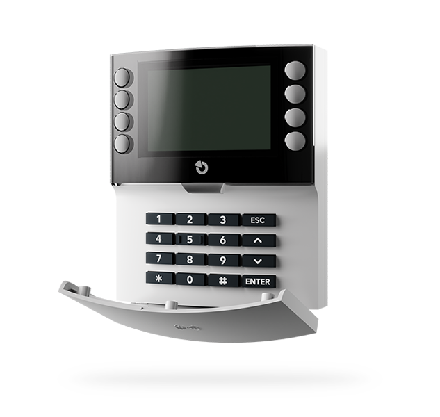 Control devices - Bus-connected four-segment keypad with display and NFC reader