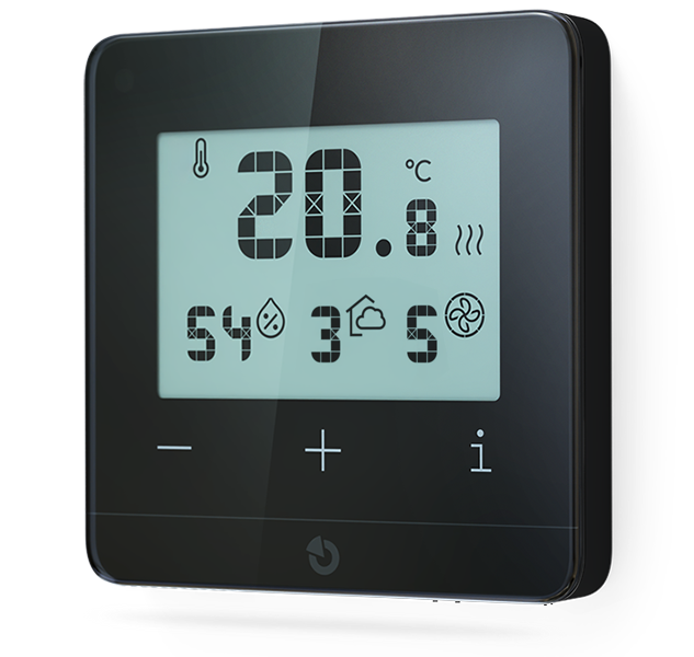 Temperature regulation - BUS room thermostat with CO₂ sensor - anthracite
