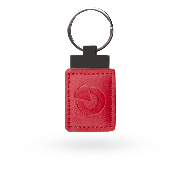 Ovládacie prvky - JA-194-RE RFID kožený prívesok - červený