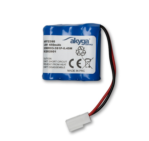 Napájení - NiMH akumulátor (3,6 V / 170-450 mAh)