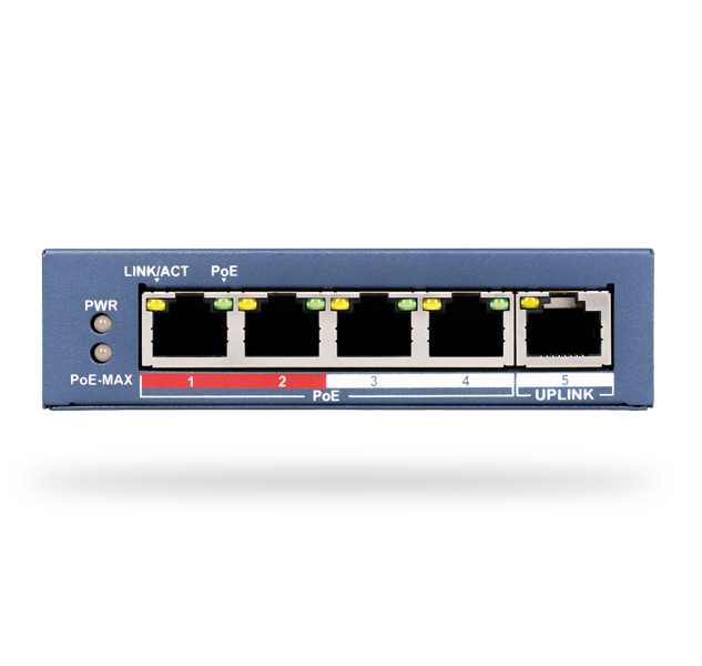 IP camera's - PoE-switch– 4 poortenEthernet switch PoE - 4 Ports
