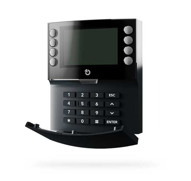 Dispositivos de control - Teclado de cuatro segmentos con pantalla y lector NFC - antracita