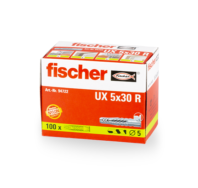 Installatietoebehoren - UX 5 R Universele kunststof muurpluggen voor schroeven