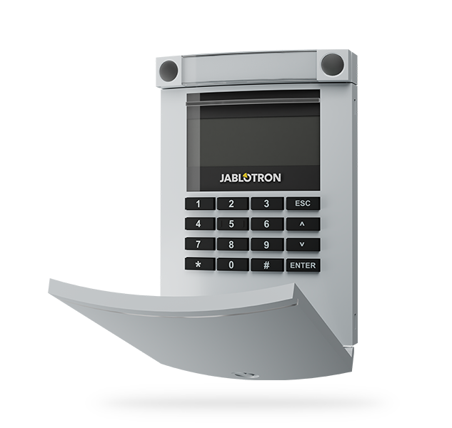 Wireless Access Control Module Wireless access module with display, keypad and RFID - grey | Jablotron